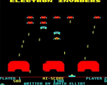 Electron Invaders (198x)(Program Power-Micropower) screen shot game playing